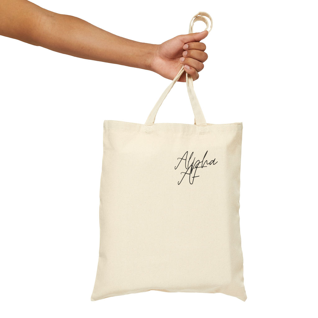 Alpha AF Tote Bag | Bold Cotton Canvas Everyday Tote