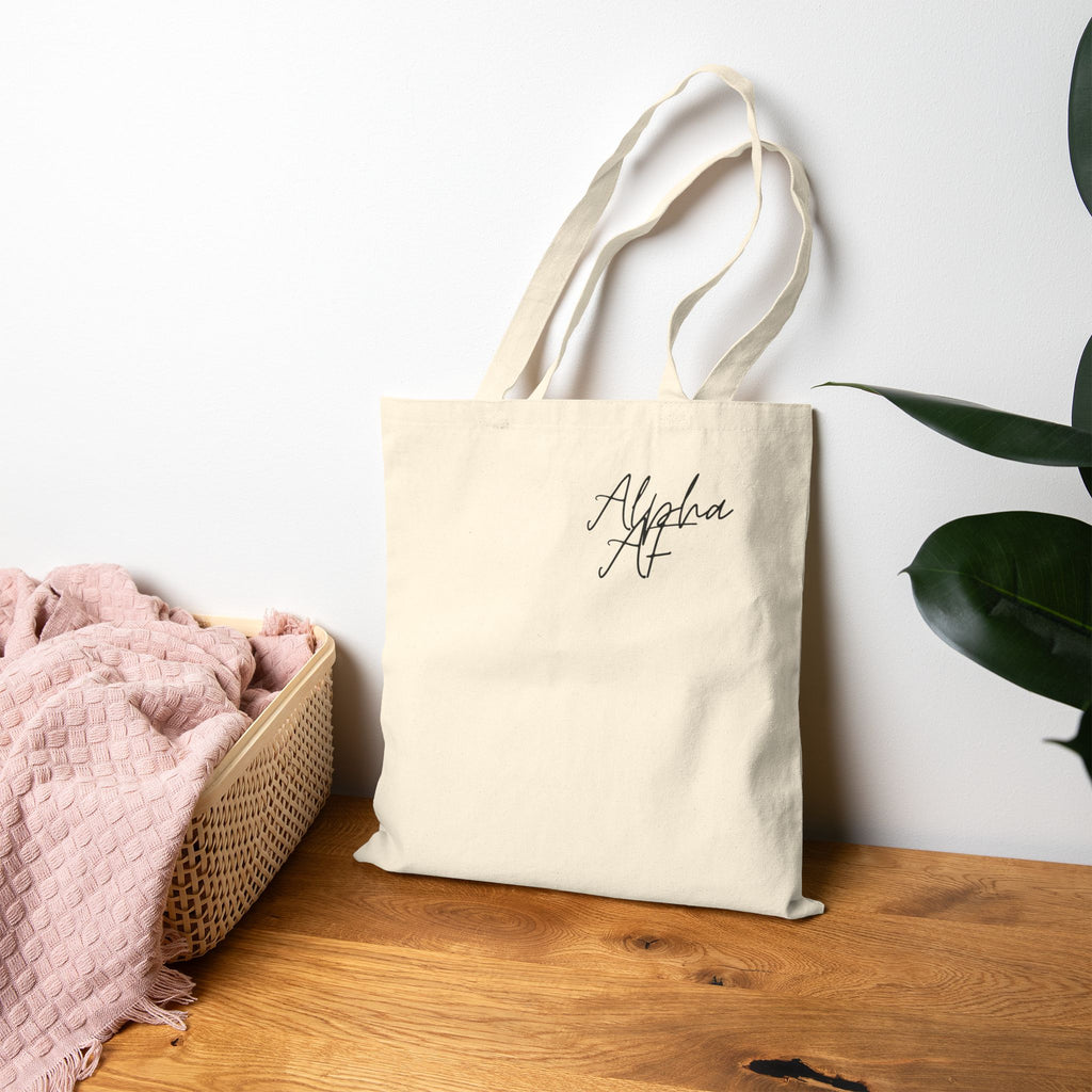 Alpha AF Tote Bag | Bold Cotton Canvas Everyday Tote